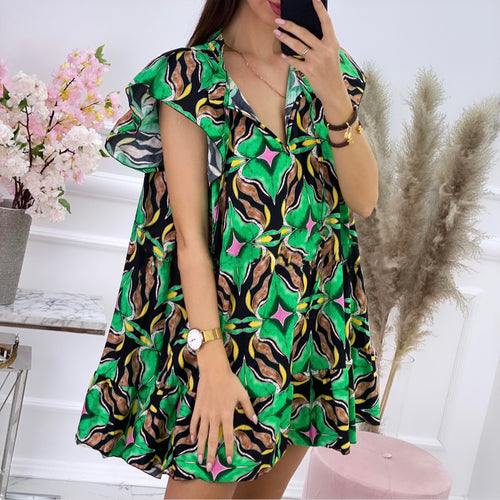 Amarae Flared maxi dress with floating sleeves