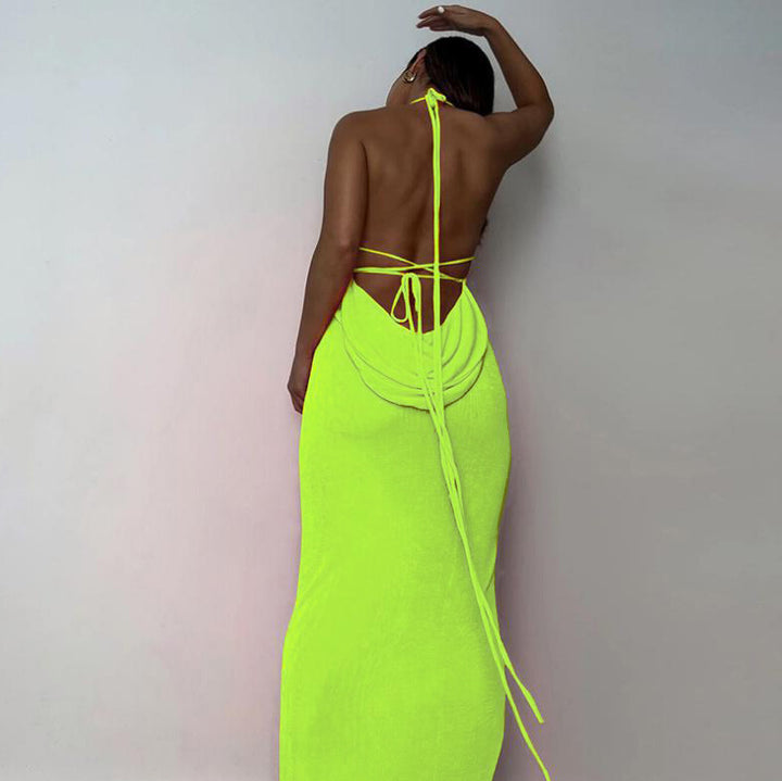 Fitted dress with ruffles for women with adjustable straps Lune London