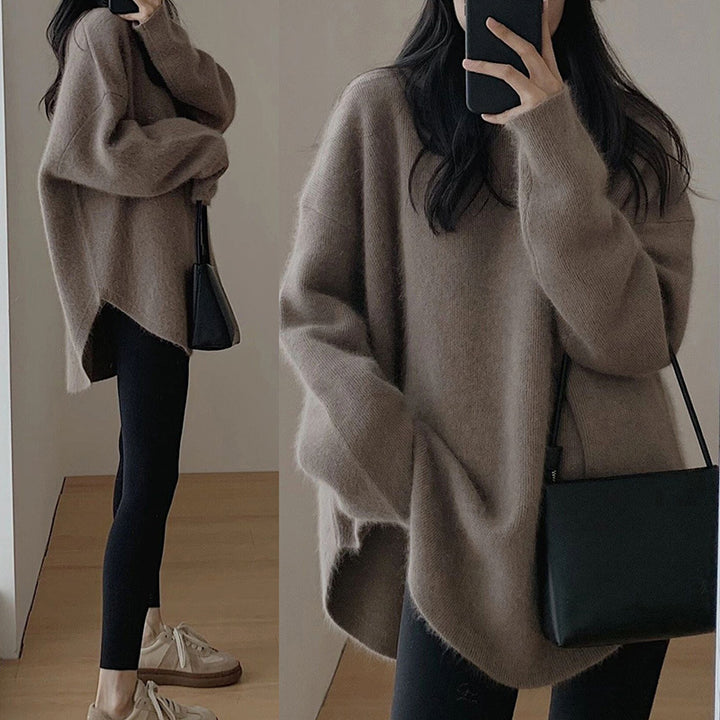 Oversized sweater for women with a casual style and a soft mohair feel Lune London
