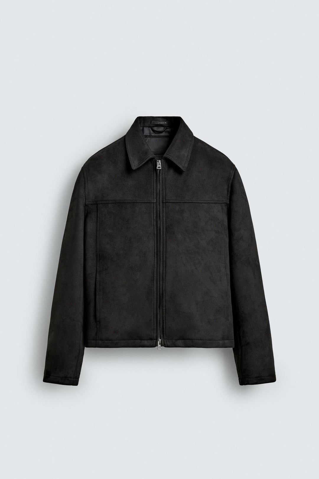 Men's suede jacket with zipper and shirt collar Amarae