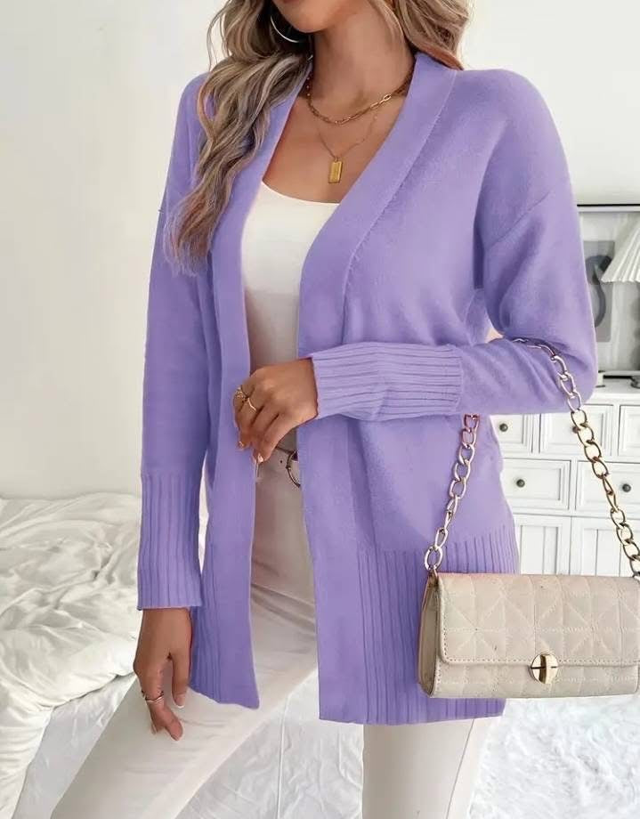 Trendy knit jacket for women with DM design and a high level of wearing comfort Lune London