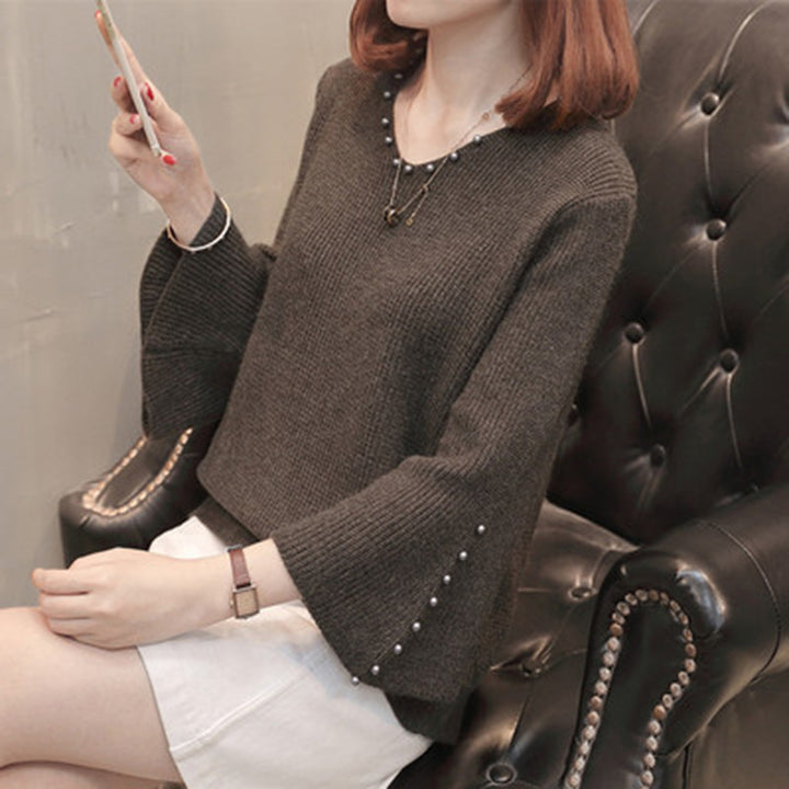 Sweater women with loose fit and bead details Lune London