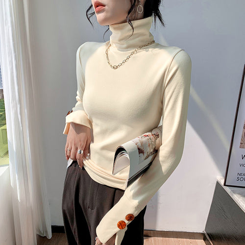 Women Long Sleeve Turtleneck made of fine ribbed material Chic & Stil