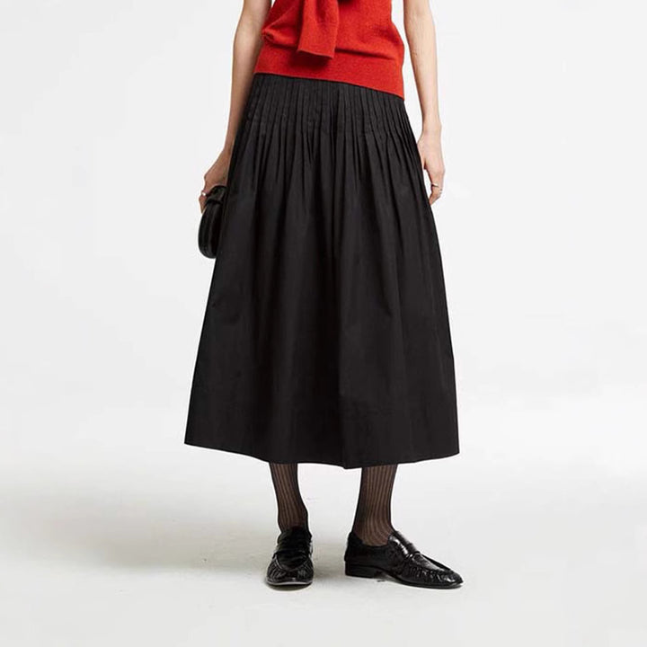 Jupe midi élégante pour femmes avec détails plissés Chic & Stil