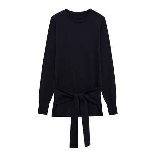 Casual long sleeve t-shirt for women with knot detail on the side Amarae