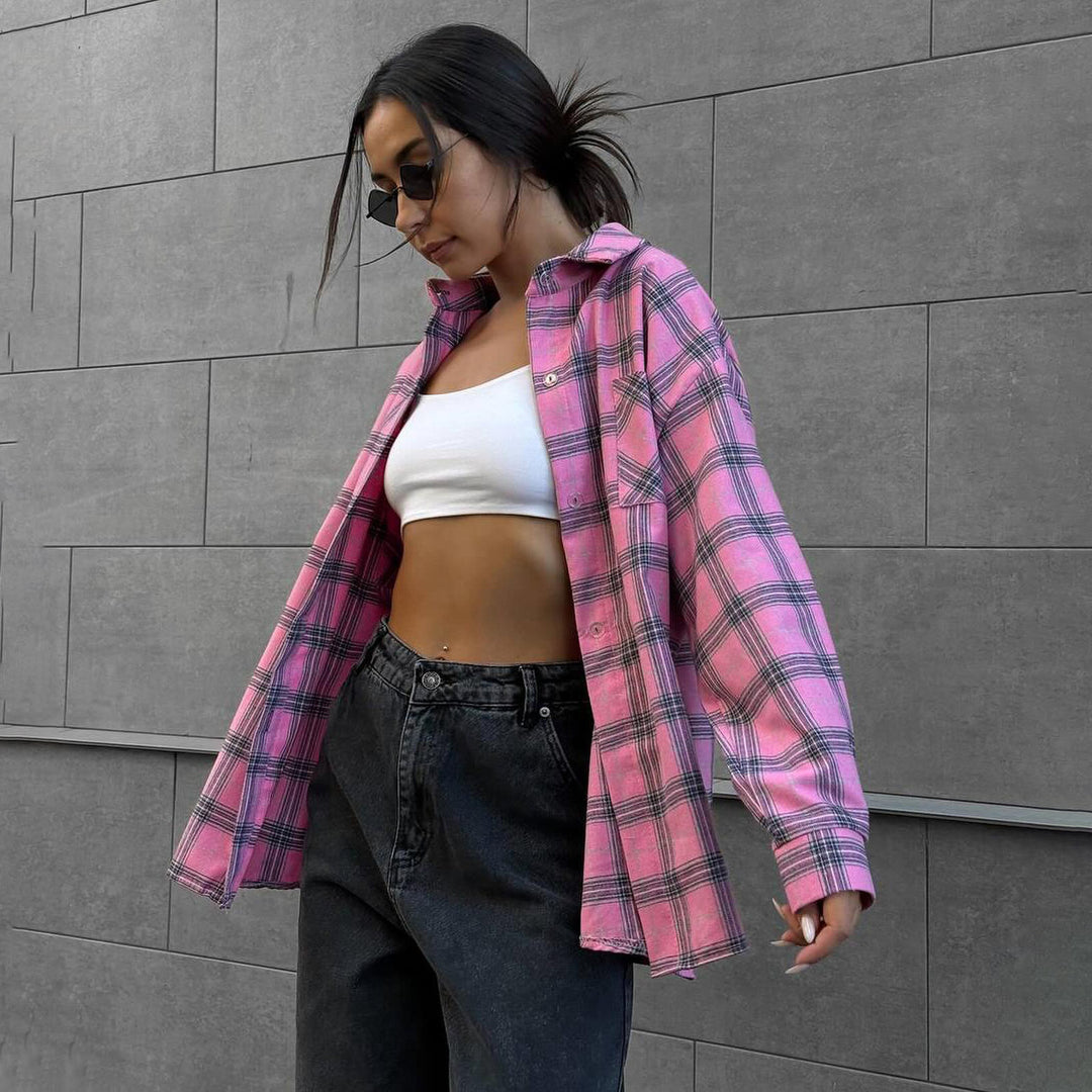 Plaid shirt for women in a relaxed oversized fit Amarae