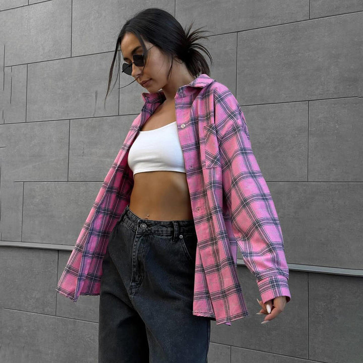 Plaid shirt for women in a relaxed oversized fit Amarae
