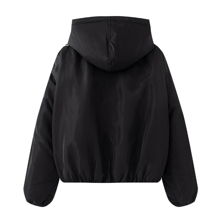 Sporty transition jacket for women with hood and side zips Lune London