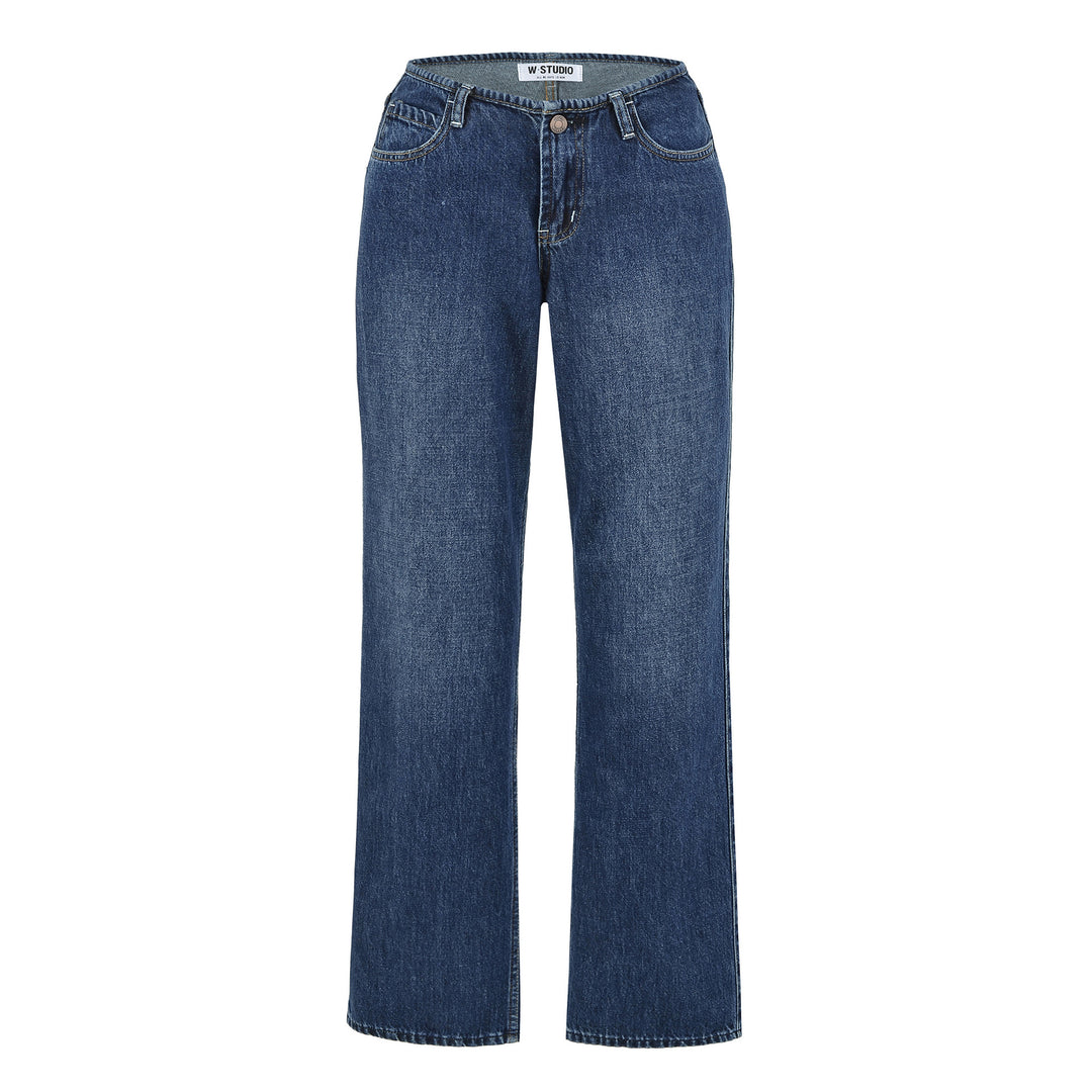 Women Highwaist Cropped Jeans with straight cut and wide leg Amarae