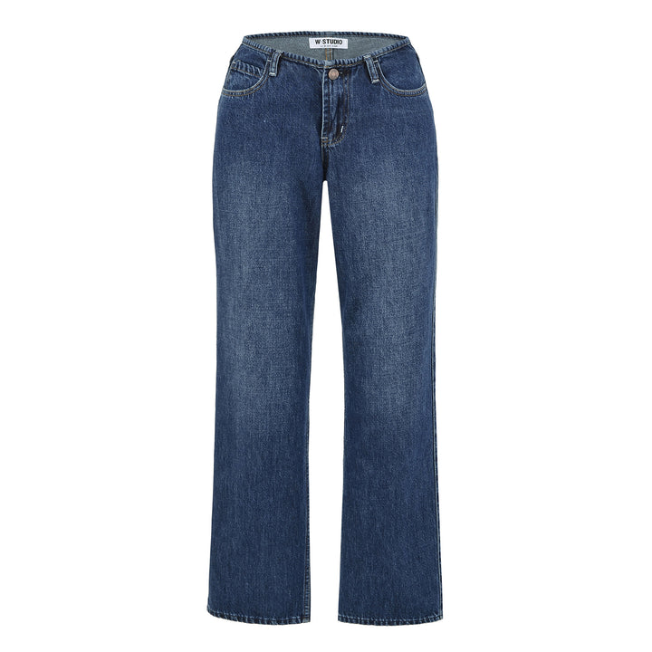 Women Highwaist Cropped Jeans with straight cut and wide leg Amarae