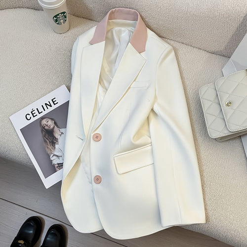Blazer femme tendance avec col contrastant Chic & Stil