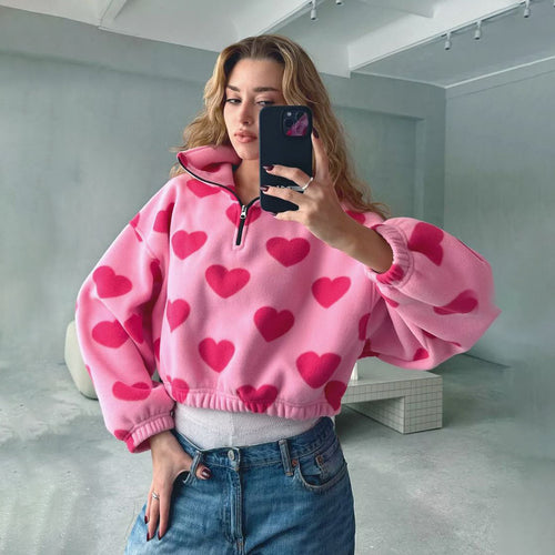 Short sweater for women with cloud pattern Amarae
