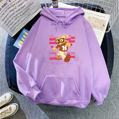 Women's hoodie with funny bear motifs and unique graphic print Chic & Stil