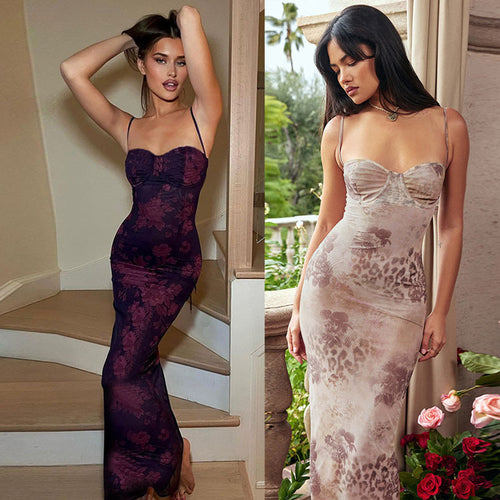 Amarae Floral Lace Bodycon Maxi Dress for Women