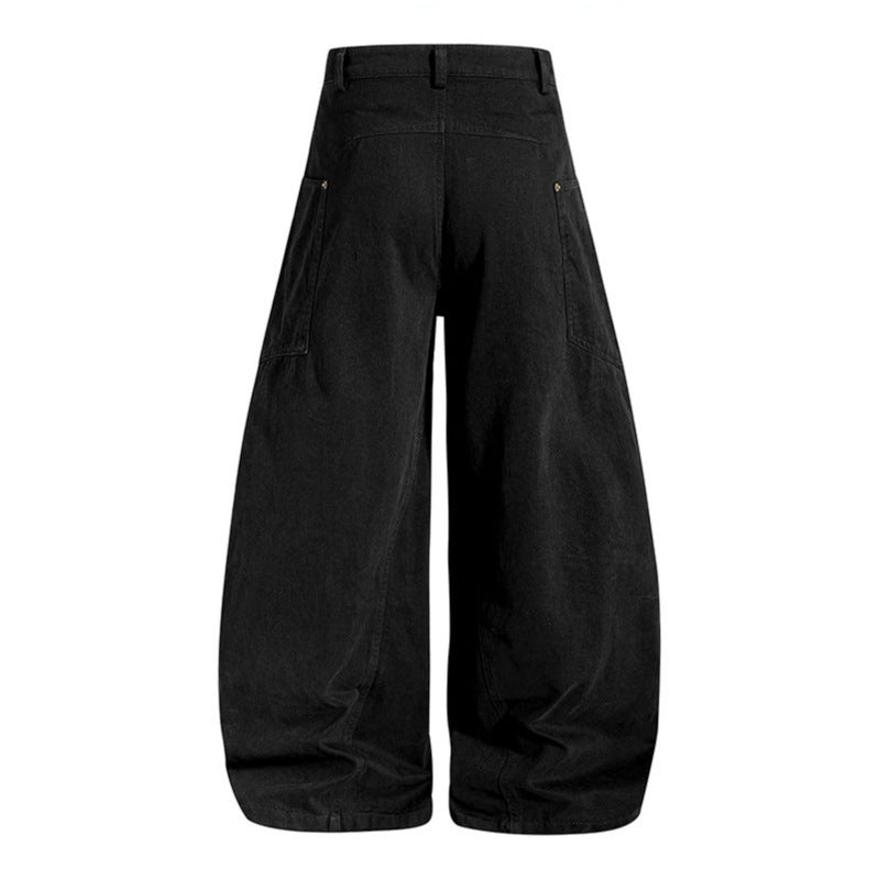 Women's Wide High Waist Canvas Culotte with Cargo Pockets and Balloon-Shaped Silhouette Amarae