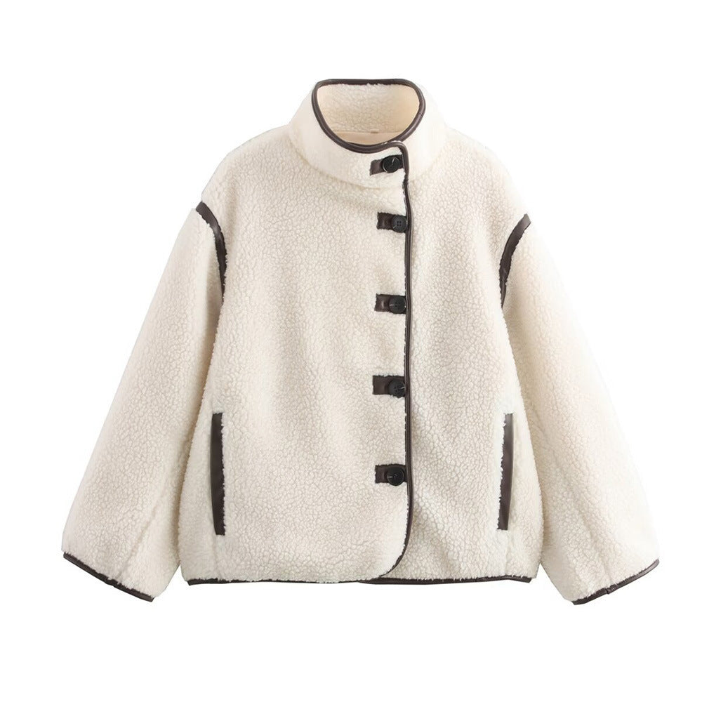 Ladies Comfortable Fleece Clothing with Modern High Collar and Practical Pockets Lune London