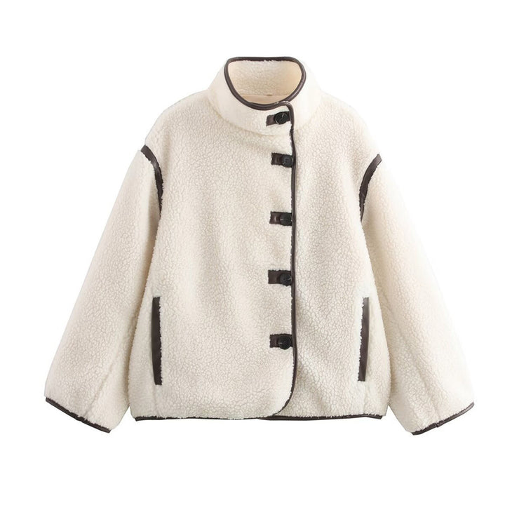 Ladies Comfortable Fleece Clothing with Modern High Collar and Practical Pockets Lune London