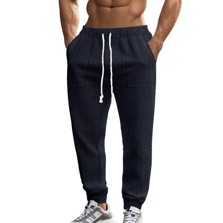 Casual knit jogger pants for men with elastic waist and convenient pockets Lune London
