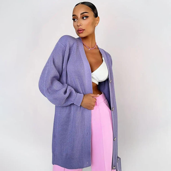 Gilet pour femmes avec des manches volumineuses et des détails de boutons décoratifs Chic & Stil