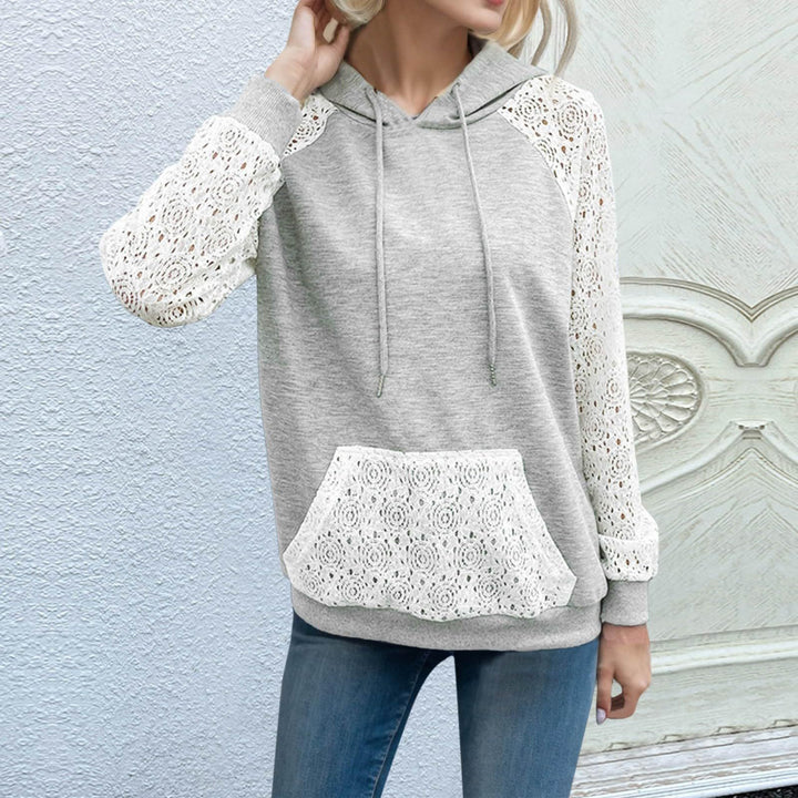 Hoodie for women with delicate lace details Lune London
