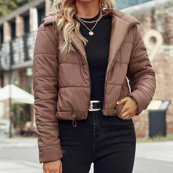 Casual quilted jacket for women with adjustable waist and hood Lune London