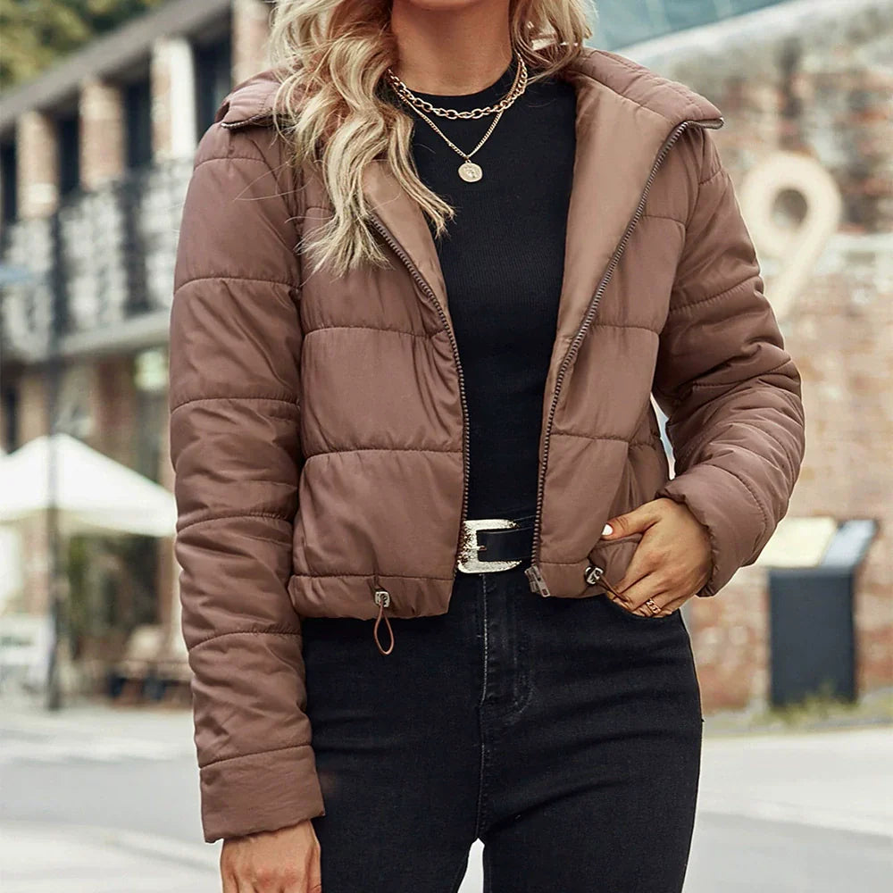 Amarae | Padded jacket - Short fit - Hood - Light padding - Zipper - Casual
