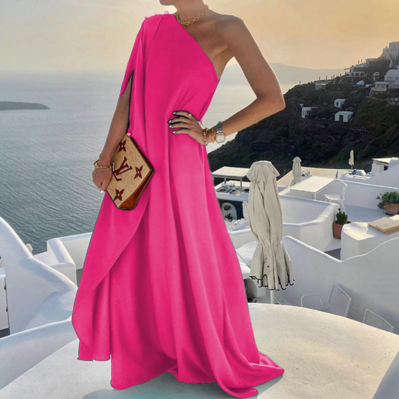 Lune London asymmetrical cut maxi dress for women
