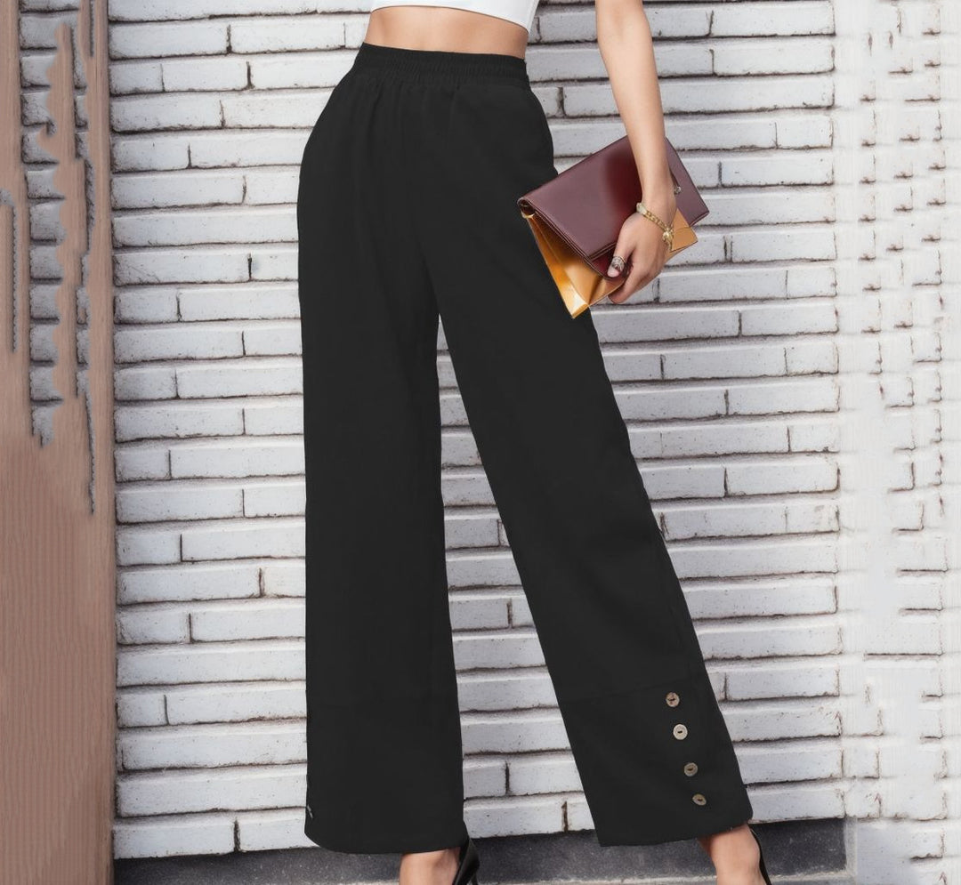 Loose chino pants for women with button details Lune London