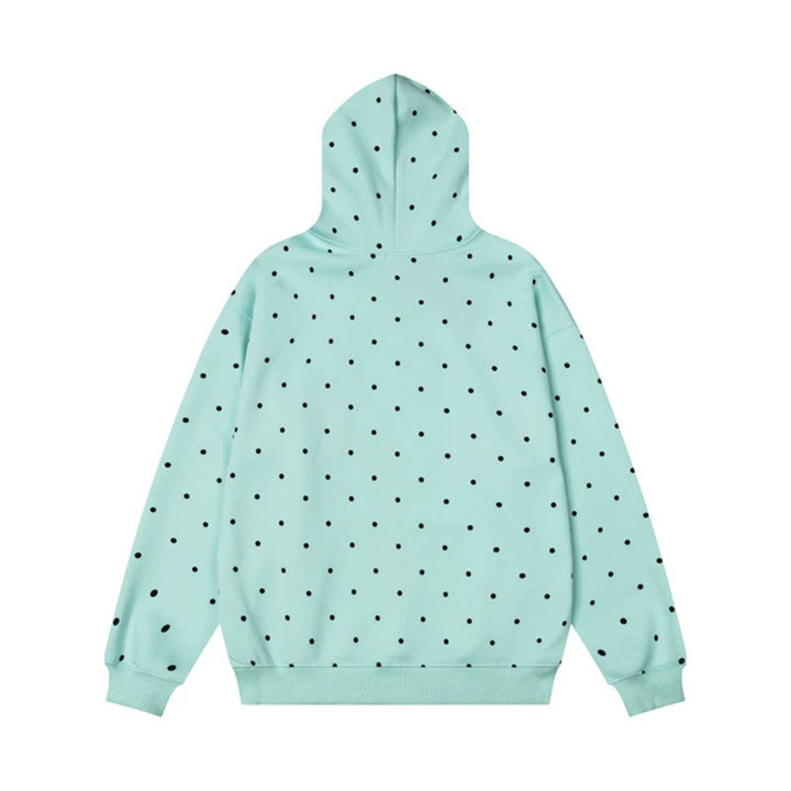 Women's hoodie with polka dot, musical note print and kangaroo pocket Amarae