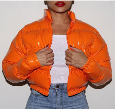 Ladies' fashion short quilted jacket with shiny finish Amarae