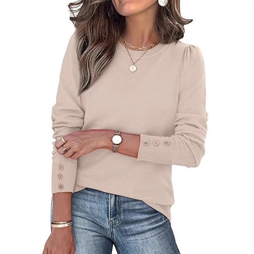 Pull de loisirs pour femmes avec détails en boutons Chic & Stil