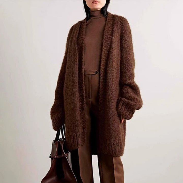Cardigan Tricot Écourté Oversized pour Femmes Chic & Stil