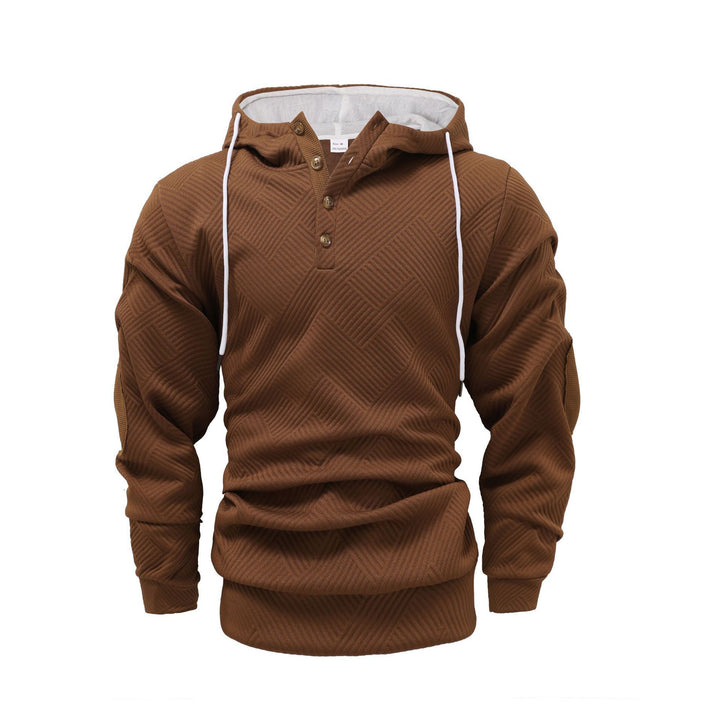 Men's sporty hoodie with unique texture design and chic stylish accents