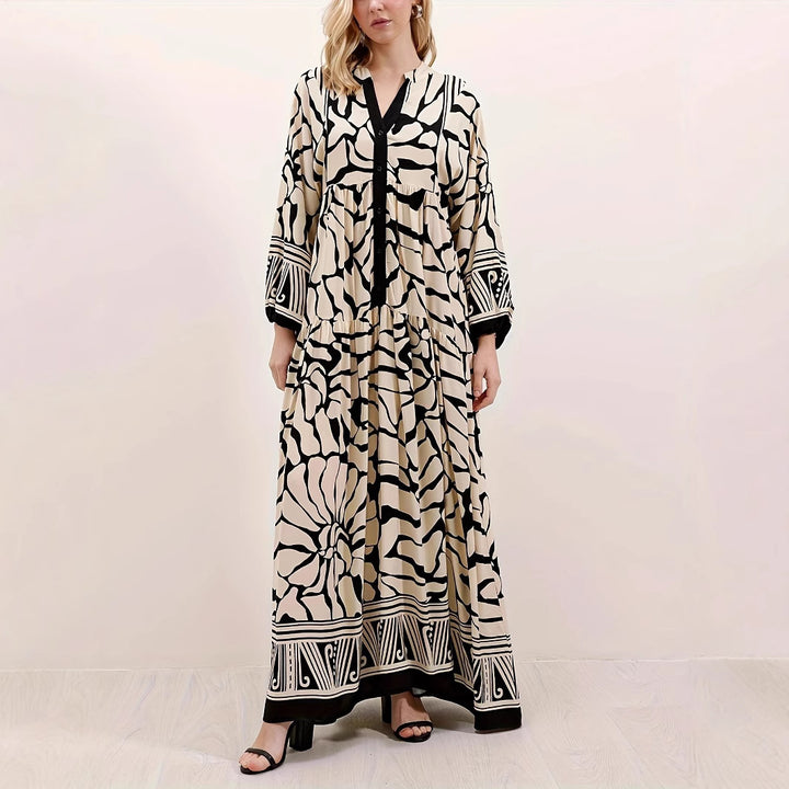 Chic and Stylish Floral Design Maxi Boho Dress for Women