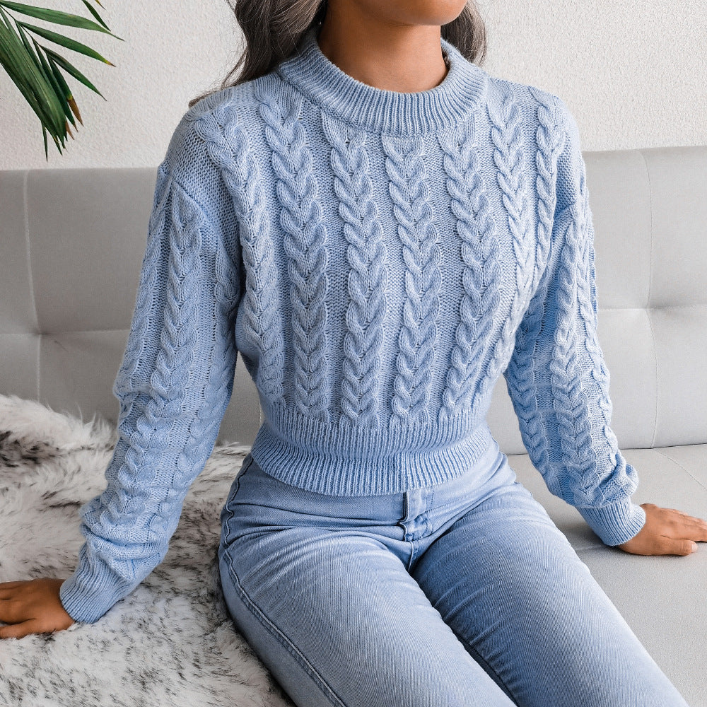 Pull en maille confortable pour femmes avec un motif en relief et une coupe ajustée Chic & Stil