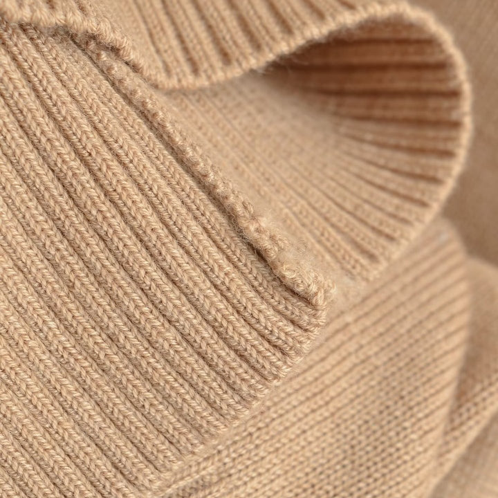 Women's Oversize One-Shoulder Pullover with Batwing Sleeves and Wide Ribbed Cuff Amarae