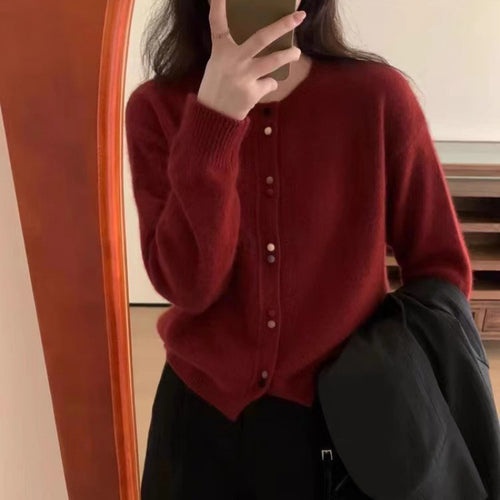 Women's Button-Down Knit Sweater Chic & Stil