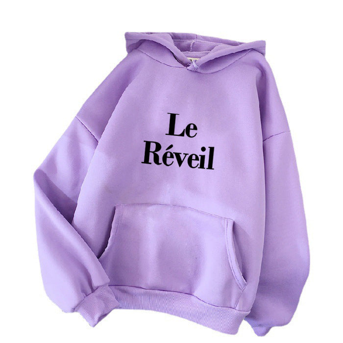 Ladies hoodie with stylish lettering Chic & Stil