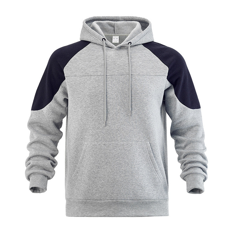 Sporty hoodie for men with contrasting sleeves and a practical kangaroo pocket Lune London