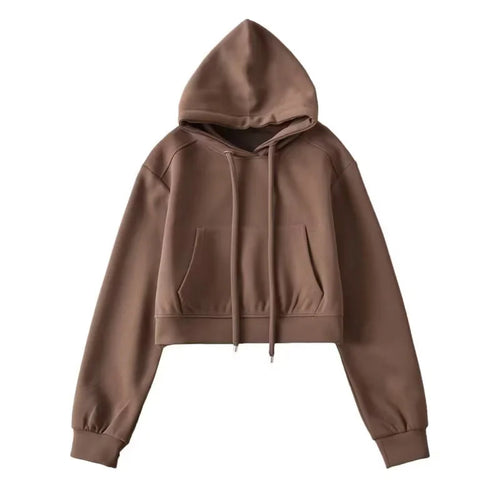 Cropped hoodie for women in sweatshirt material Amarae