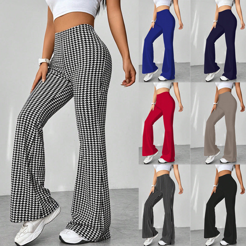 Ladies' Stretch Flared Pants with High Waist and Wide Leg Amarae