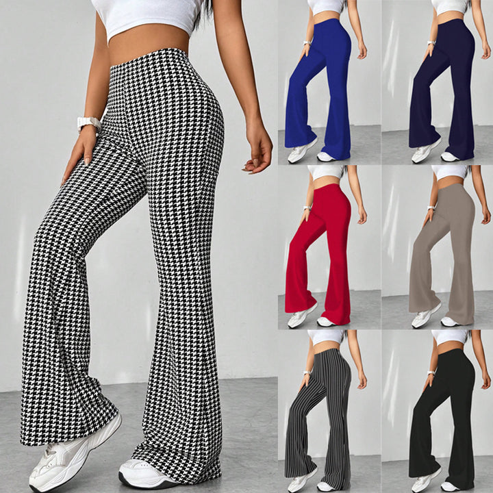 Ladies' Stretch Flared Pants with High Waist and Wide Leg Amarae
