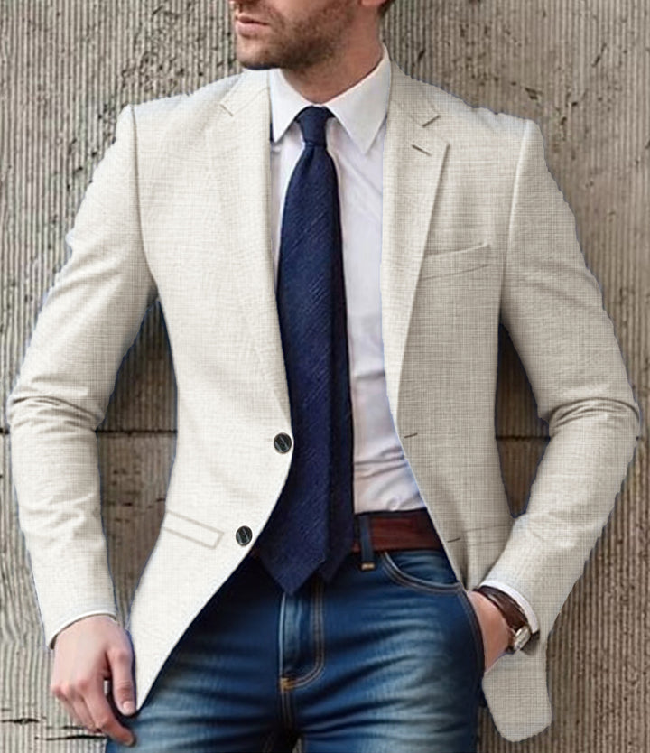 Modern suit jacket for men, single button Lune London
