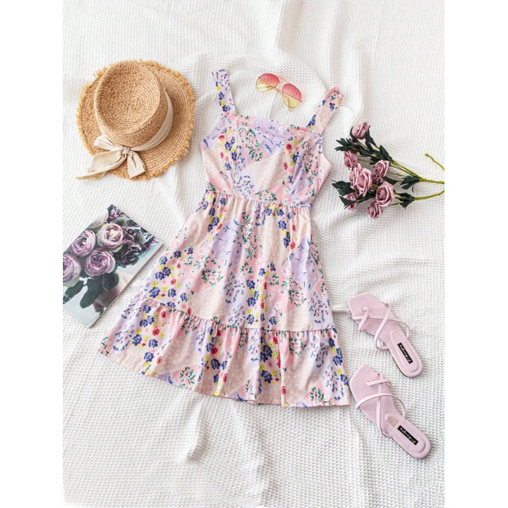 Lune London Floral Ruffled Summer Dress for Women
