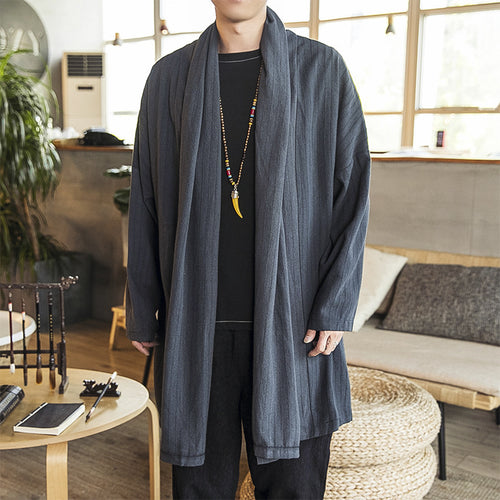 Casual kimono jacket for men with a stylish cut and a soft fabric Amarae