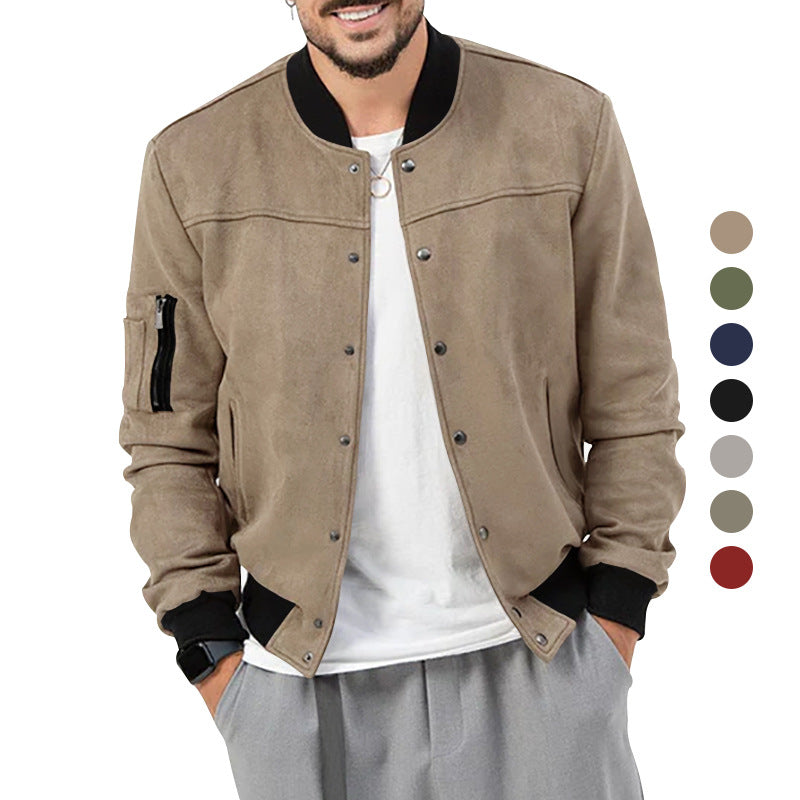 Modern bomber jacket for men in high-quality suede look Lune London