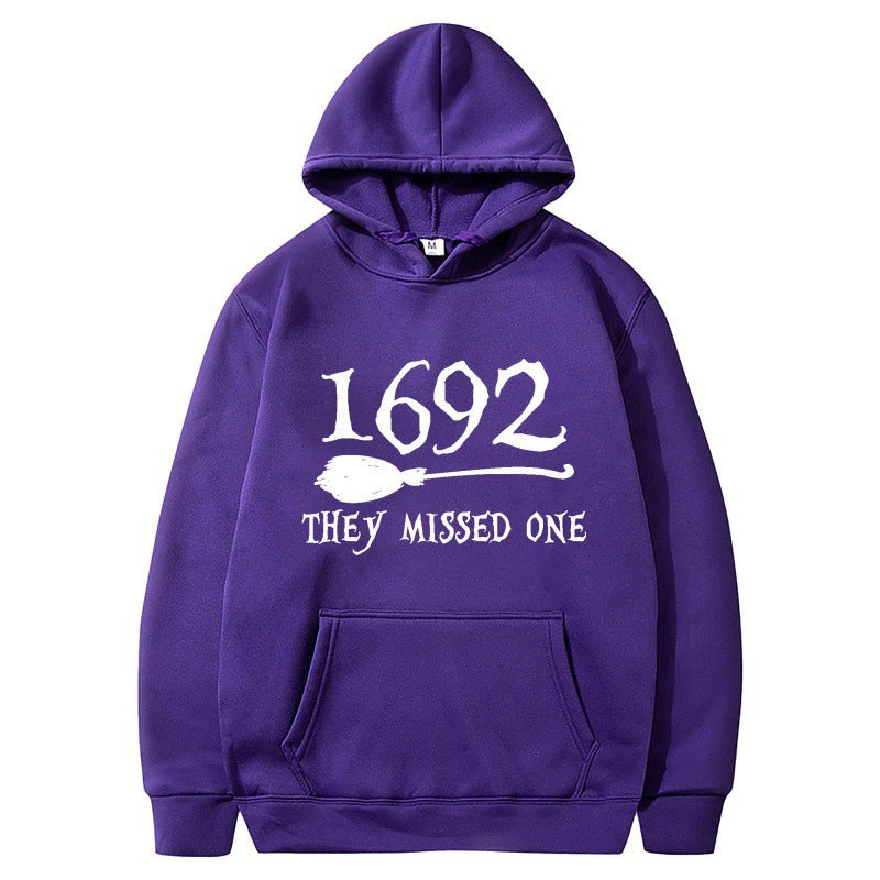 Women’s hooded sweatshirt with creative Halloween motif and loose fit Lune London