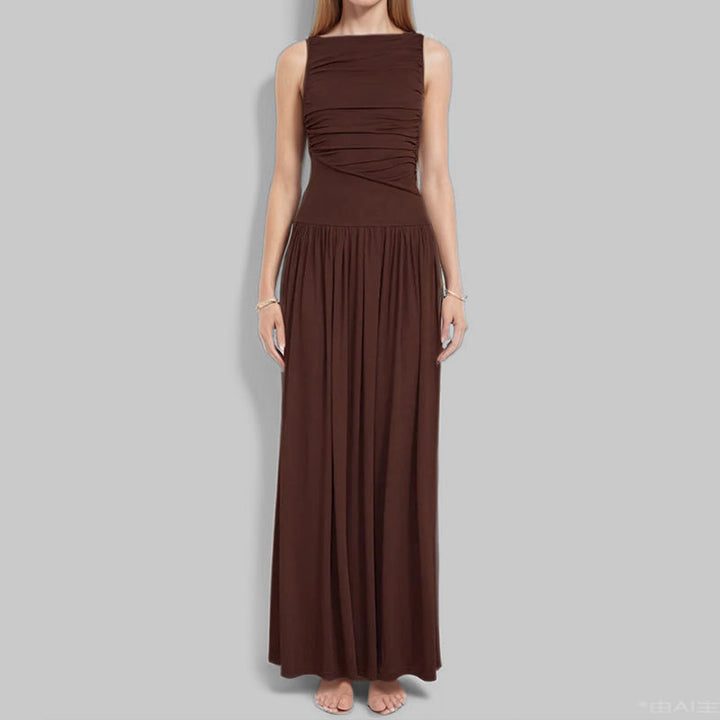 Robe maxi femme avec un drapé sophistiqué Chic & Stil