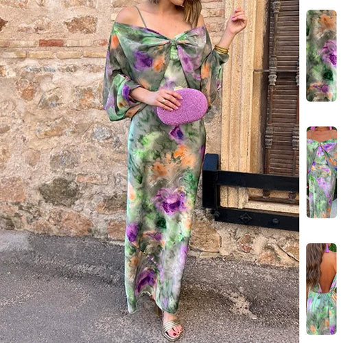 Robe Maxi Élégante pour Femmes avec Couper Joueur et Manches Transparentes Chic & Stil