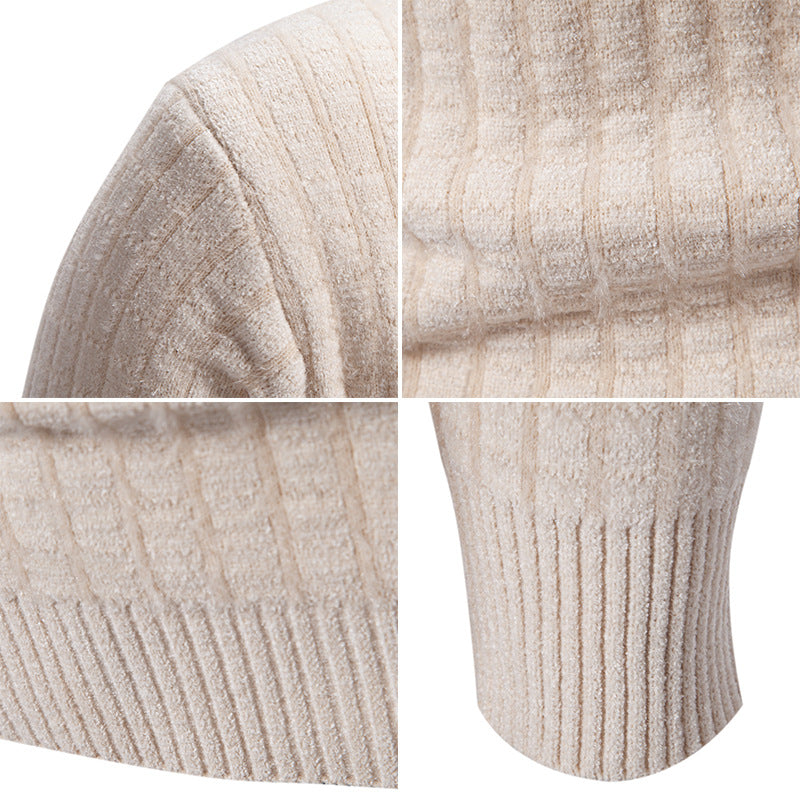 Lightweight knitted pullover for men with textured design Lune London